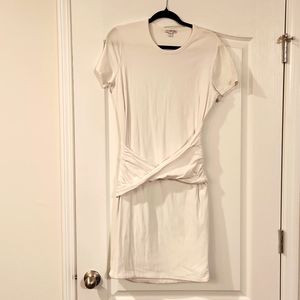 White Fitted T-Shirt Dress